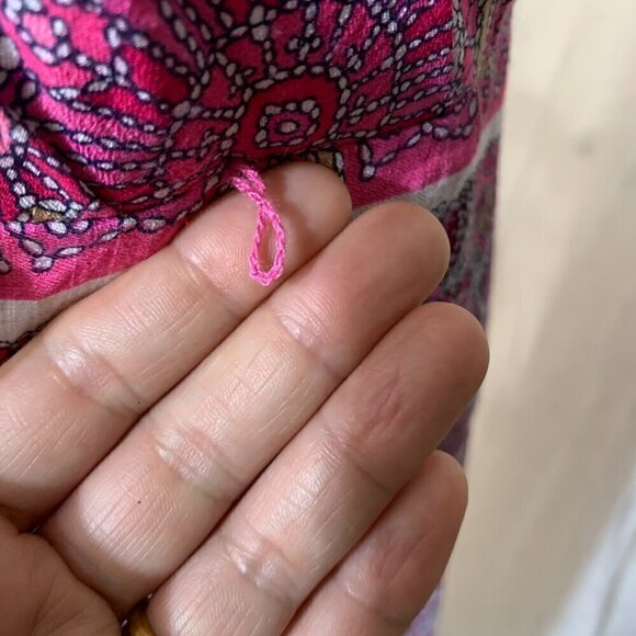 Tommy Hilfiger Bandana-Print Surplice Belted Midi Dress Sz 2 in Pink - Picture 7 of 12